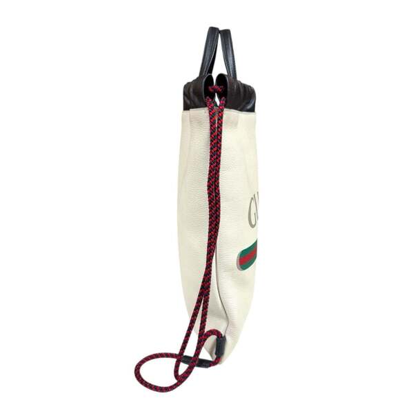 GUCCI White Leather Backpack main image 12